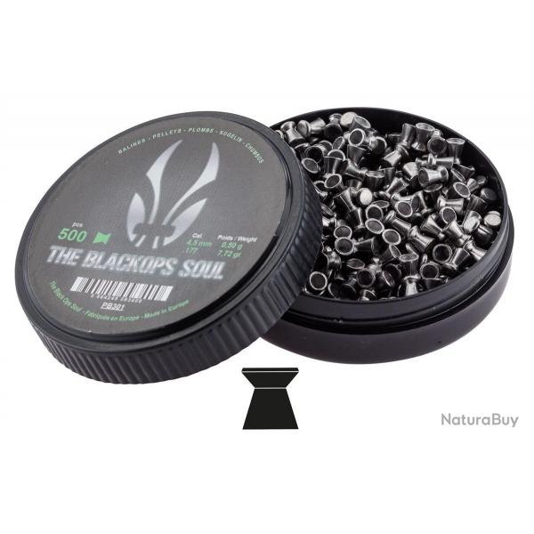 Plombs 4.5 mm The Black Ops Soul Tte Plate - BO Manufacture - Boite de 500