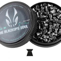 Plombs 5.5 mm The Black Ops Soul Tête Plate - BO Manufacture - Boite de 250