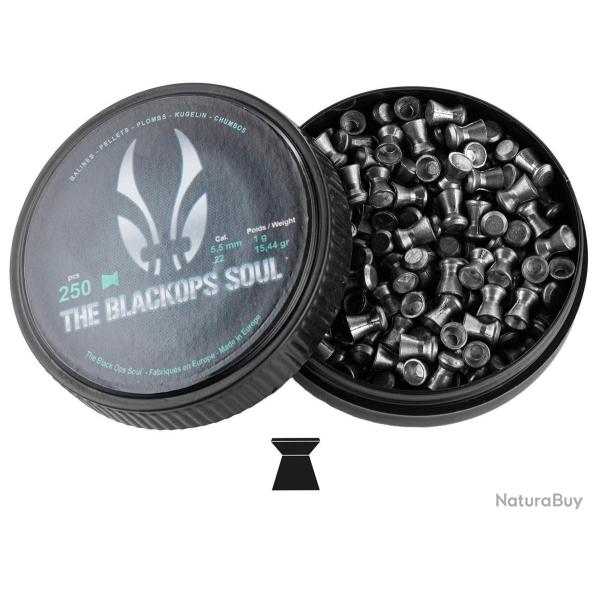 Plombs 5.5 mm The Black Ops Soul Tête Plate - BO Manufacture - Boite de 250