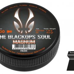 Plombs 5.5 mm The Black Ops Soul Magnum - BO Manufacture - Boite de 200