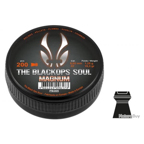 Plombs 5.5 mm The Black Ops Soul Magnum - BO Manufacture - Boite de 200