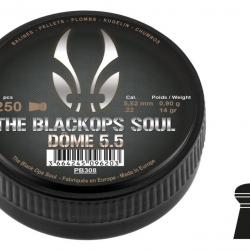 Plombs 5.5 mm The Black Ops Soul Tête Dome - BO Manufacture - Boite de 250