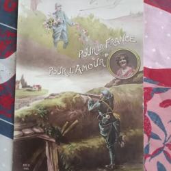 Carte postale cpa ww1 pour la France pour l amour