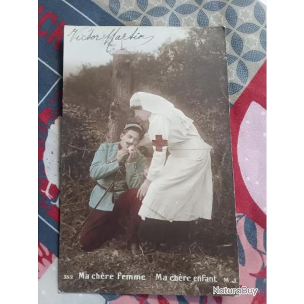 Carte postale cpa ww1 ma chre femme ma chre enfant