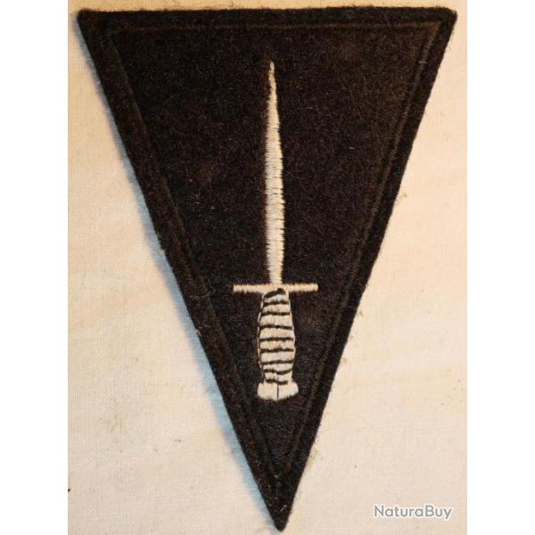 Insigne brevet de commando para belge triangle sur tissus patch dague kamina SDC24KAM015