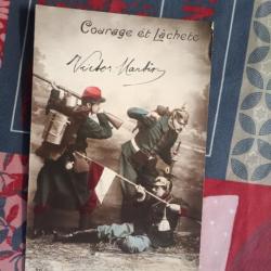 Carte postale cpa ww1 courage et lâcheté 2