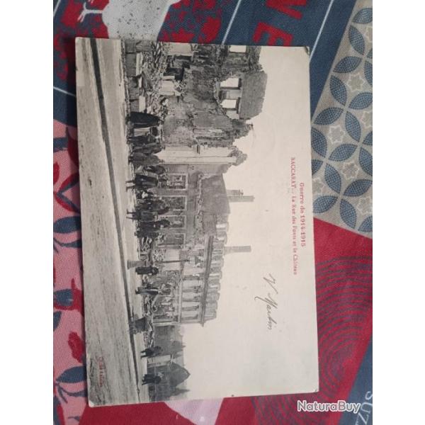 Carte postale cpa ww1 Baccarat rue des ponts, chteau