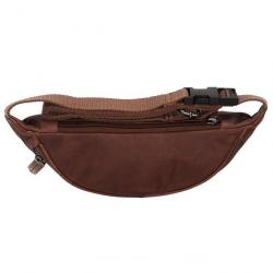 Sac Banane en cuir véritable chocolat cognac