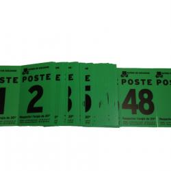 Numéro de poste vert de 1 à 48 + 3 vierges