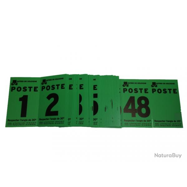 Numro de poste vert de 1  48 + 3 vierges