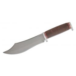 Couteau Condor Pioneer Bowie Lame Acier Carbone 1075 Manche Cuir Etui Cuir Made Salvador CTK397570HC