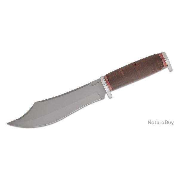 Couteau Condor Pioneer Bowie Lame Acier Carbone 1075 Manche Cuir Etui Cuir Made Salvador CTK397570HC