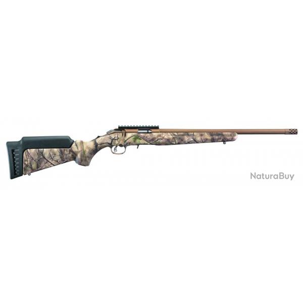 CARA RUGER AMERICAN RIMFIRE .17HMR 9CPS 18" 46CM FILETE 1/2-28" CAMO CANON BRONZ