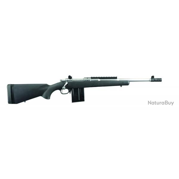 CARA RUGER GUNSITE SCOUT M77-GS 308W SYNTH FREIN DE BOUCHE INOX 10CPS 46CM CAT.C