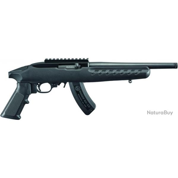 PIST RUGER 22 CHARGER .22LR 10" 25.4CM 15CPS NOIR FILETEE 1/2-28" TAKEDOWN