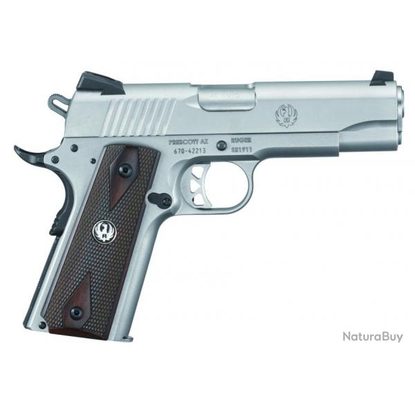 PIST RUGER SR1911-CDR .45AUTO COMMANDER 4.25" 7+1CPS STAINLS STEEL BAR NOIR