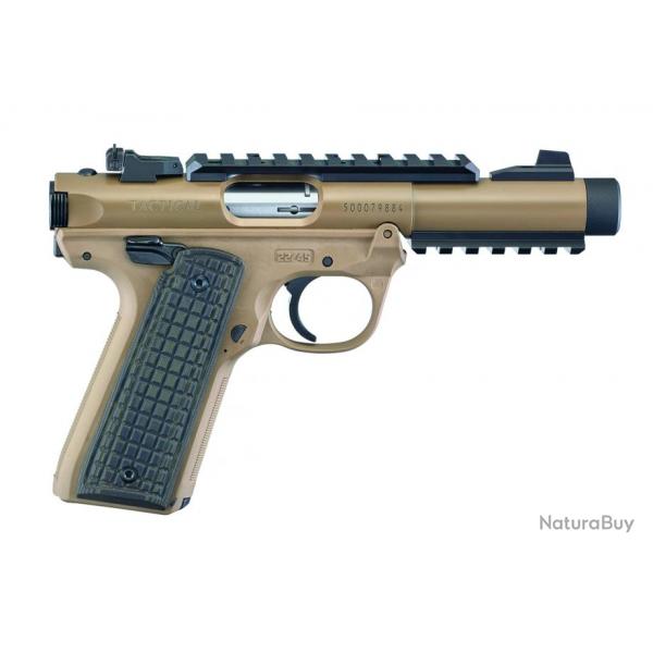 PIST RUGER MARK IV 22/45 TACTICAL .22LR 4.4"-2 CHARG 10CPS-CERAKOTE BROWN