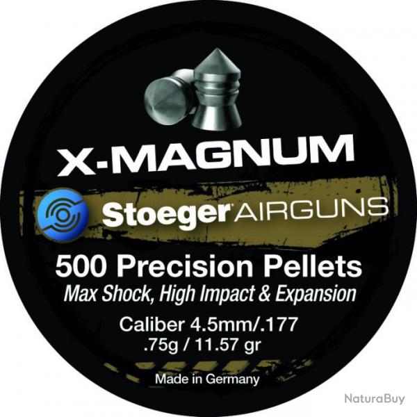 BOITE 300 PLOMB A AIR X-MAGNUM 4.5MM - 0,75G POINTUE-CARTON DE 50 BOITES