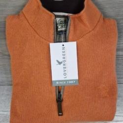 SWEAT col zippé LOVERGREEN ORANGE