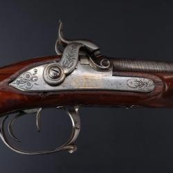 FUSIL DE CHASSE A PERCUSSION PIRMET ET BAUCHERON A PARIS 1828 - FRANCE XIXè Bon  France XIX eme Cate