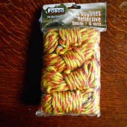 CORDES LOT DE 4 - COULEUR JAUNE - 4M/3MM