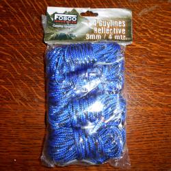 CORDES LOT DE 4 - COULEUR BLEUE - 4M/3MM