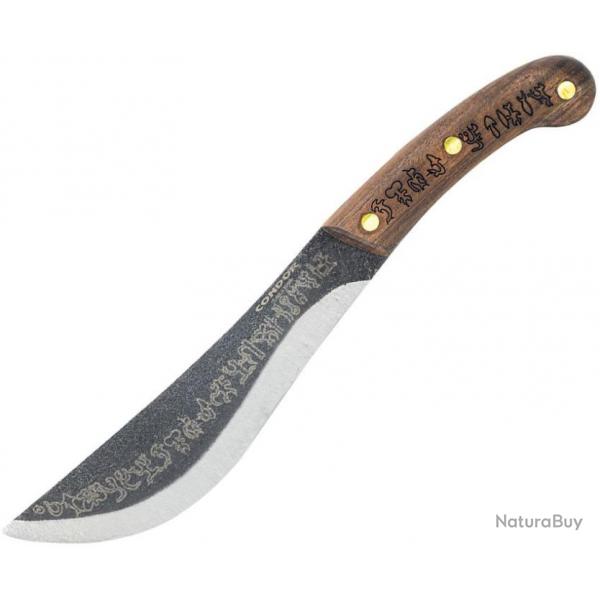 CTK3976712 Couteau Condor Matato'a Lame Acier Carbone 1095 Etui Cuir Manche Noyer Made Salvador