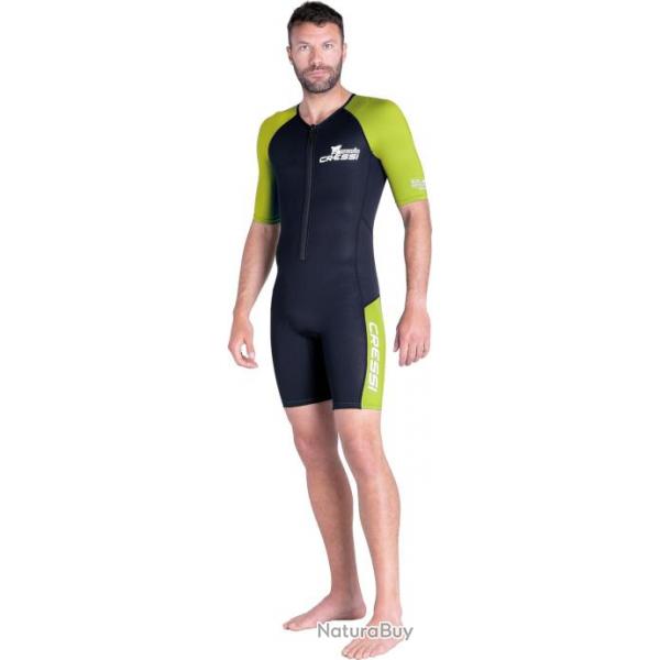 CRESSI Tiburon Man Shorty Wetsuit 2mm Combinaison Plonge Courte Natation Sport Aquatique Noprne/E