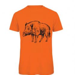 TEE SHIRT ORANGE SANGLIER