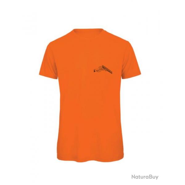 TEE SHIRT ORANGE FUSIL CASSE