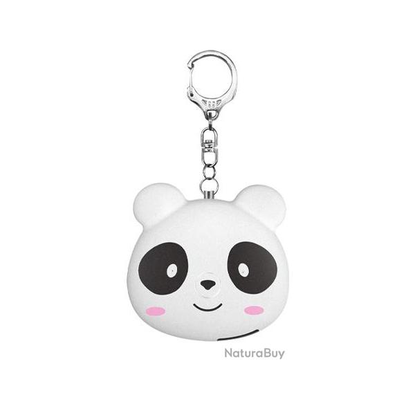 Alarme personnelle rechargeable Panda Blanche