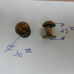 2 rivets laiton pour bretelle de fusil ou carabine