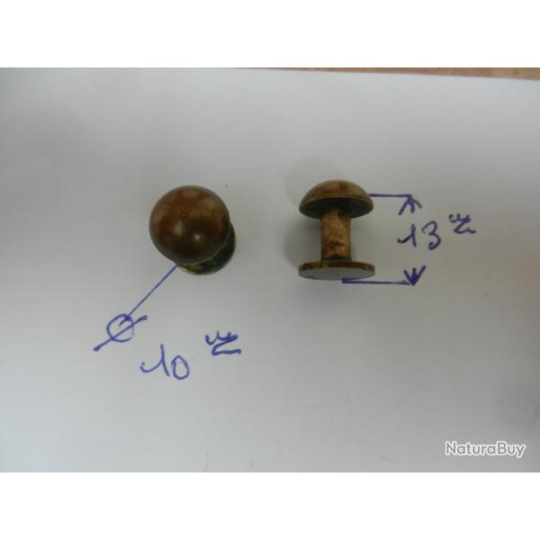 2 rivets laiton pour bretelle de fusil ou carabine