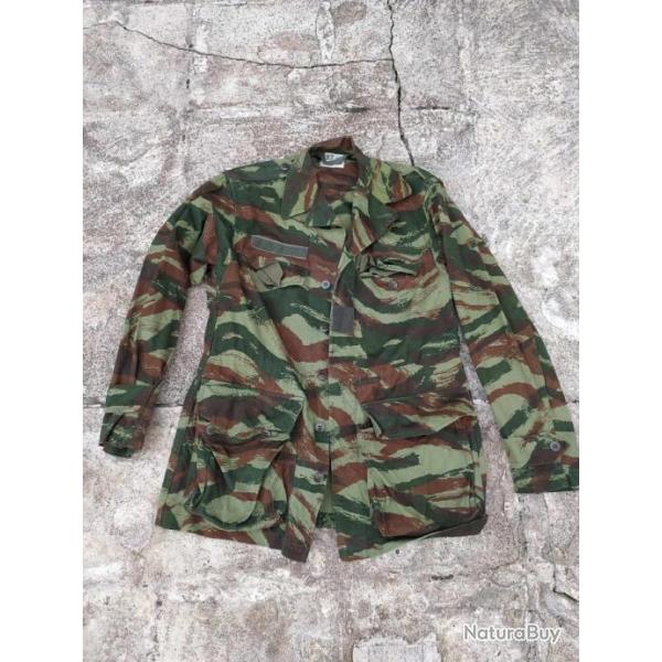 VESTE TREILLIS MODELE 47/52 COULEUR CAMOUFLAGE LEOPARD PARACHUTISTE ANNEE 1977