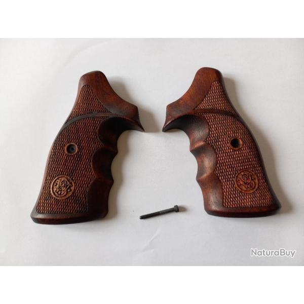 Poigne bois pour smith wesson carcasse K/L round butt