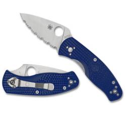 C136SBL couteau pliant denté Spyderco Persistence Lightweight bleu