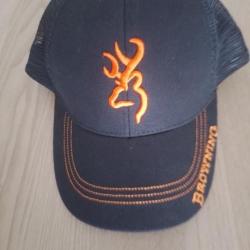 Casquette Browning noire logo orange