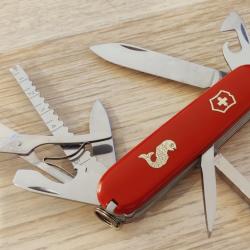 Victorinox couteau suisse Fisherman 1976-1983 insert Doré Collector