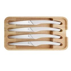 60094 coffret 4 couteaux dentés steak TB "Auguste" blanc