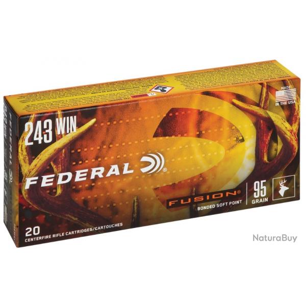 Munitions FEDERAL cal.243 win fusion 95gr par 20