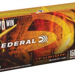 Munitions FEDERAL cal.270 win fusion 150gr 9.7g par 20