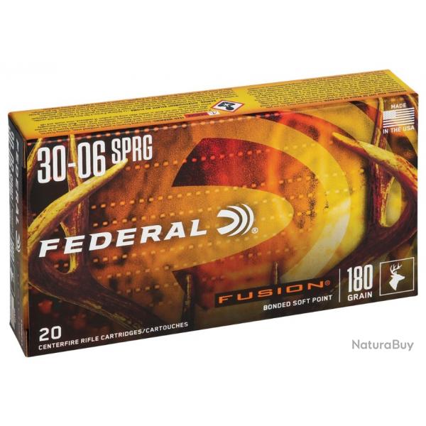 Munitions FEDERAL Cal.30-06 fusion 180gr 11.7g par 60