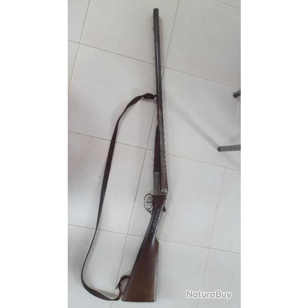 Fusil de chasse Cal 12 canons juxtaposs