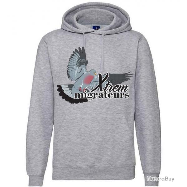 Sweat pigeon ramier gris chin XTREM MIGRATEURS