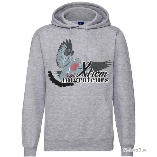 Sweat pigeon ramier gris chin XTREM MIGRATEURS