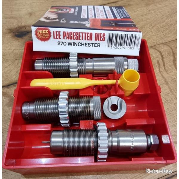 JEUX D'OUTILS 270 WINCHESTER avec shell holder LEE pacemetter die set