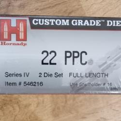 JEUX D'OUTILS HORNADY 22 PPC REF 546216 CUSTOM GRADE DIES