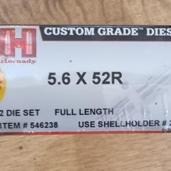 JEUX D'OUTILS HORNADY 5,6x52 R  22 SAVAGE REF 5462138 CUSTOM GRADE DIES Neuf