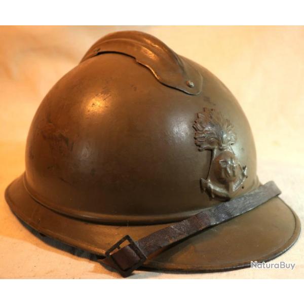 Casque Adrian modle 15 TDM TROUPE DE MARINE - MARSOUIN - kaki - ref SDC24ADR004