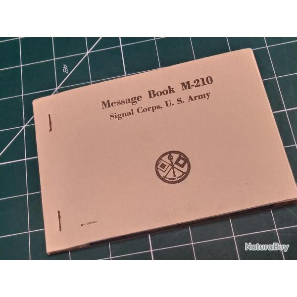 CARNET VIERGE DE MESSAGES, MESSAGE BOOKS M210 SIGNAL CORPS US ARMY